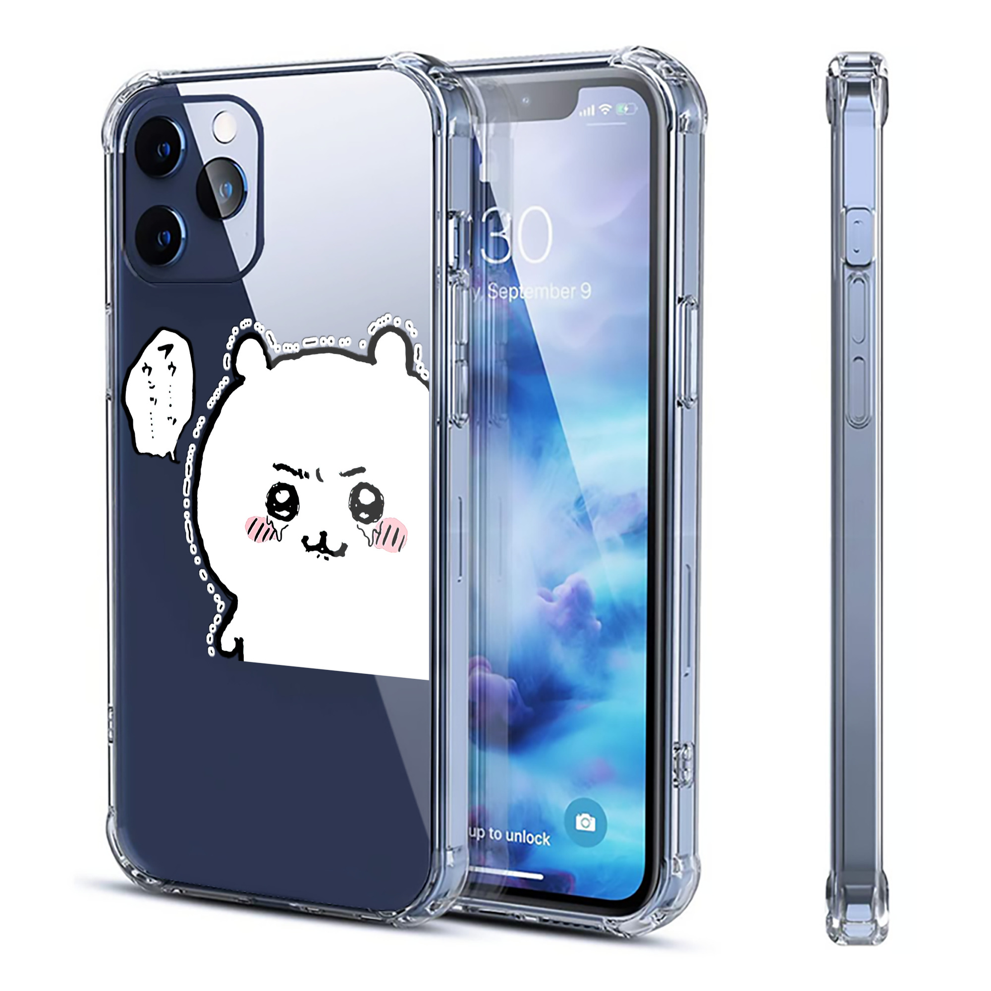 （画像用） ちいかわ ちいかわ Chii-kawa chiikawa 【iPhone 12シリーズ対応】透明スマホケース（クリアソフトケース）
